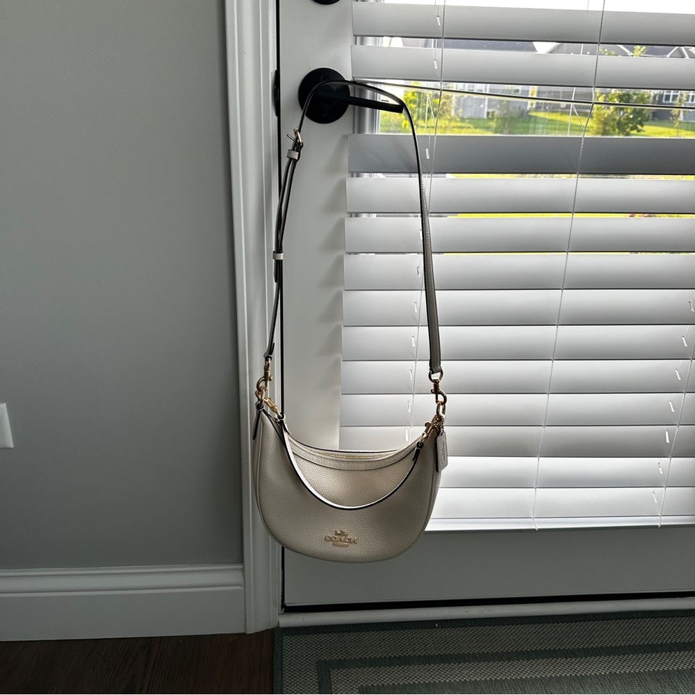 Coach Cream Shoulder Bag with Gold Details